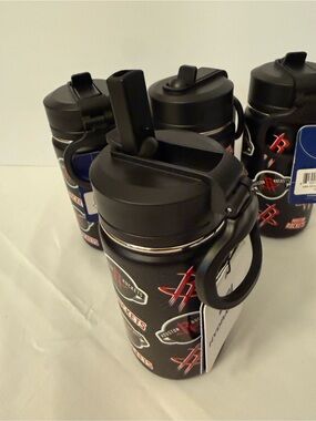NBA Houston Rockets Logo Sports Water Bottle - Black Mini 14 oz